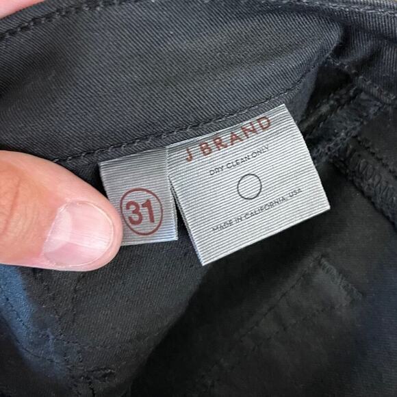 J Brand Coated Flare Black Stretch Pants Bell Bottom Coat Steal Women's Size 31 - Picture 4 of 9